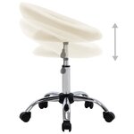 vidaXL Chaises pivotantes à manger lot de 2 crème similicuir