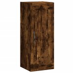 vidaXL Buffet haut Chêne fumé 34 5x34x180 cm Bois d'ingénierie