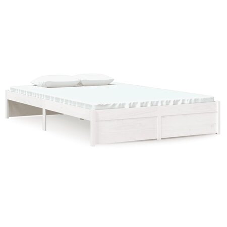 vidaXL Cadre de lit blanc 120x190 cm petit double bois massif de pin