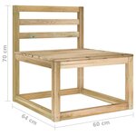 vidaXL Canapé de jardin 3 places avec coussins gris