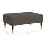 vidaXL Repose-pied Gris foncé 78x56x32 cm Velours