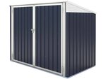 Cache poubelle en métal "New York" - 100 x 172 x 131 cm - Gris