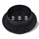 vidaXL Lampes solaires 6 Pièces pour clôture gouttière Noir