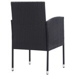 vidaXL Salon de jardin 9 Pièces Résine tressée Noir