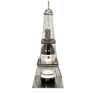Support bouteille métallique tour eiffel