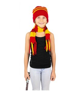Bonnet et echarpe rayes en tricot