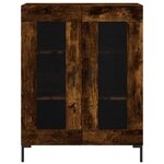 vidaXL Buffet haut Chêne fumé 69 5x34x180 cm Bois d'ingénierie