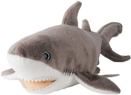 Peluche Requin Blanc De 38 Cm Gris Blanc
