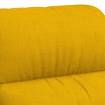 vidaXL Fauteuil de massage Jaune Velours