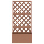 vidaXL Jardinière en treillis Marron 65x33x135 cm WPC