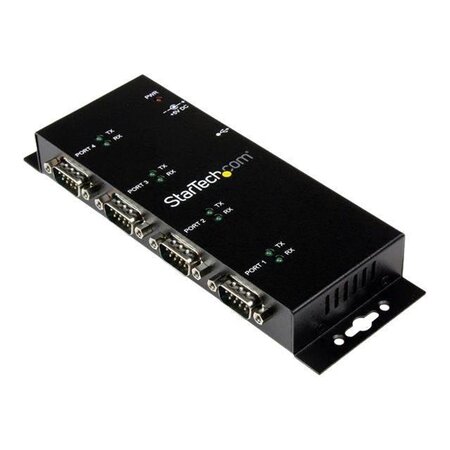 Startech.com hub adaptateur usb vers série db9 rs232 4 ports – montage sur rail din industriel et mural