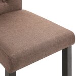 vidaXL Chaises à manger lot de 4 marron tissu