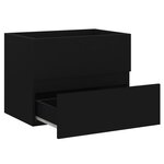 vidaXL Ensemble de meubles de salle de bain Noir Aggloméré