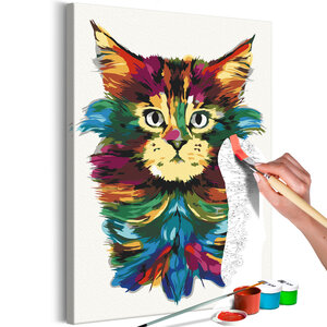 Tableau à peindre par soi-même - colourful mane l x h en cm 40x60