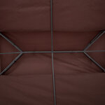 Toile de Rechange pour Pavillon Tonnelle Tente Polyester Haute Densité Imperméabilisé 180 g/m² 3 x 4 m Chocolat