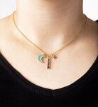 Collier prénom mathilde avec pendentif lune