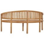 vidaXL Banc de jardin en forme de banane 180 cm Bois de teck solide