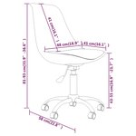 vidaXL Chaises pivotantes à manger lot de 2 Gris foncé Tissu