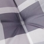 vidaXL Coussin de banc de jardin motif à carreaux gris 200x50x3 cm