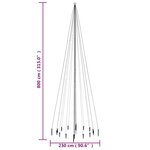 vidaXL Sapin de Noël avec piquet 1134 LED Blanc chaud 800 cm