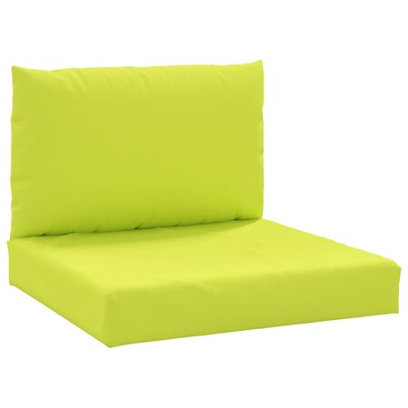 vidaXL Coussins de palette 2 Pièces vert vif tissu oxford