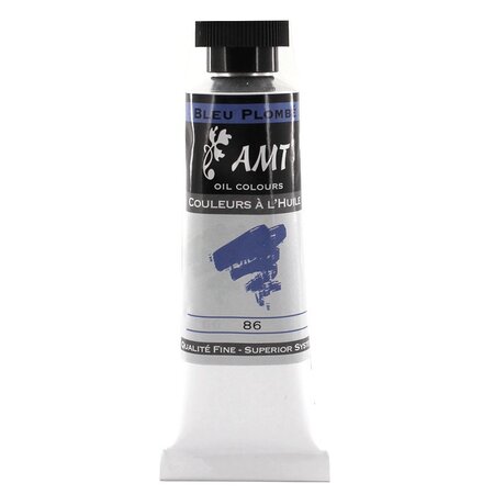 Peinture à l'huile fine en tube bleu plombé 45ml - amt