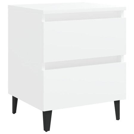 vidaXL Table de chevet Blanc 40x35x50 cm Aggloméré