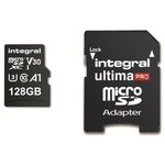 INTEGRAL MEMORY Premium High Speed V30 UHS-I U3 Micro SDXC 128GB 100MB/s en lecture et 90MB/s en écriture 4K