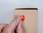 Rouleau de 500 Pastilles autocollantes rouges enlevables
