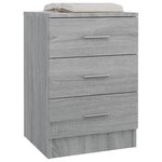 vidaXL Tables de chevet 2 Pièces Sonoma gris 38x35x56cm Bois d'ingénierie
