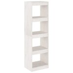 vidaXL Bibliothèque/Séparateur de pièce Blanc 40x30x135 5cm Pin massif