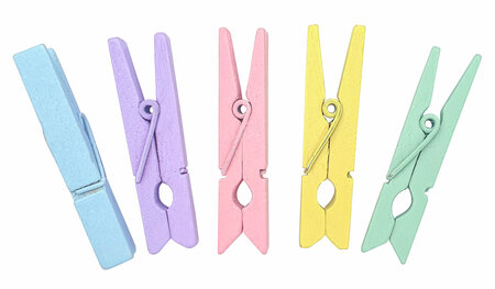 Pinces à linge en bois Couleurs pastel 4 5 cm 50 pièces