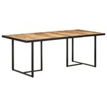 vidaXL Table de salle à manger 200 cm Bois de manguier brut