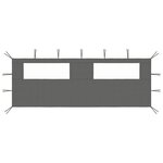 vidaXL Paroi latérale de belvédère avec fenêtres 6x2 m Anthracite