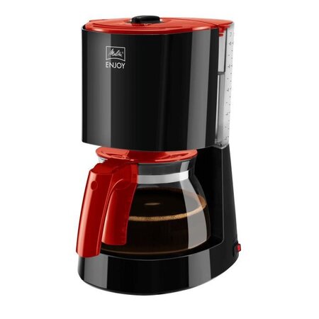 Melitta 1017-09 cafetiere filtre enjoy ii glass - rouge et noir