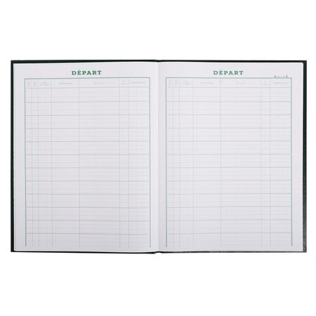 Registre Courrier départ - 32 x 24 cm, 160 pages - Vert