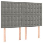 vidaXL Lit à sommier tapissier et matelas Gris clair 140x190cm Velours