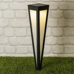 HI Lampe sur piquet solaire à LED de jardin 58 cm Noir