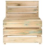 vidaXL Salon de jardin 9 Pièces Bois de pin imprégné de vert