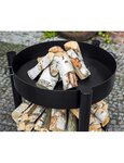 Brasero de jardin SOLAFA XL avec range bois en acier