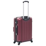 vidaXL Valise rigide 3 Pièces Rouge bordeaux ABS