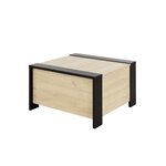 GAMI Table basse bar - Style urbain 6 Décor chataigner et noir - L 78 x P 78 x H 44 cm - AURORA