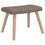 vidaXL Chaise à bascule avec tabouret Taupe Tissu