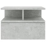 vidaXL Table de chevet flottante Gris béton 40x31x27 cm Aggloméré