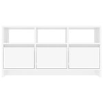 vidaXL Meuble TV Blanc brillant 102x37 5x52 5 cm Aggloméré