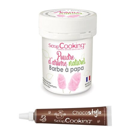 Stylo chocolat + Arôme alimentaire naturel en poudre Goût barbe à papa