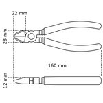 Beta tools pinces coupantes diagonale 1082 160 mm 010820006