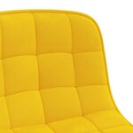 vidaXL Chaises à dîner pivotantes 4 Pièces Jaune Velours