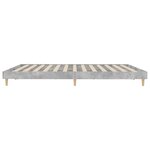 vidaXL Cadre de lit gris béton 180x200 cm bois d'ingénierie