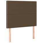 vidaXL Lit à sommier tapissier avec matelas Marron foncé 100x200 cm